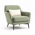 Green fabric accent chair with removable cushion 80 x 80 x 85cm